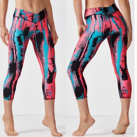 Fabletics • Womens Vibrant Abstract Print Leggings M GUC - Picture 1 of 9